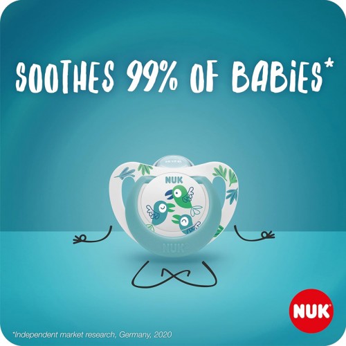 NUK Star Day Latex Soother Pacifier 2pcs/box | 0-6 Months | 6-18 Months | 18-36 Months | Made in Germany